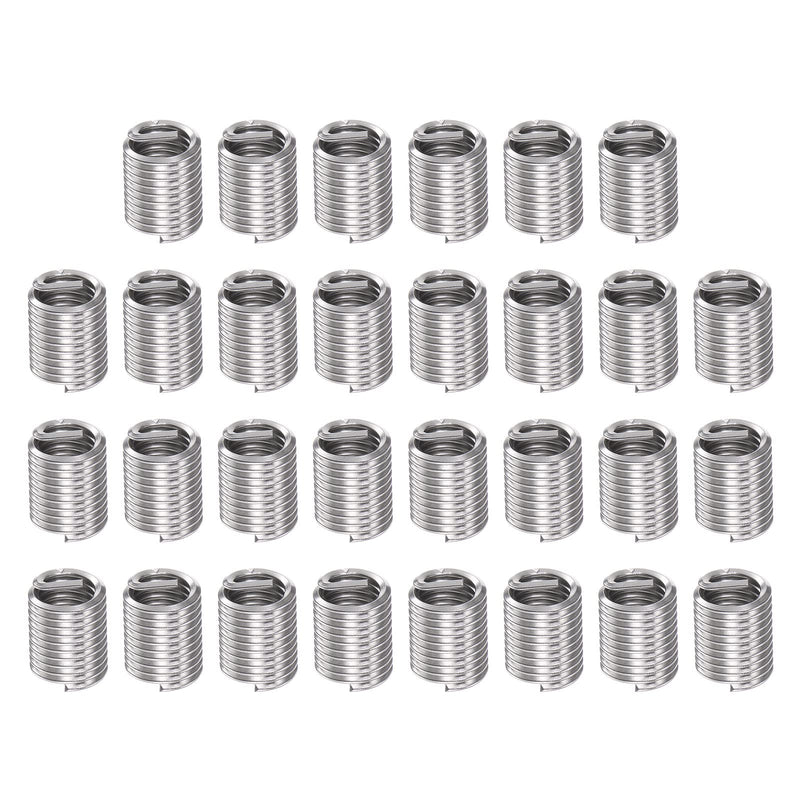 HARFINGTON 30pcs Wire Threaded Inserts 3/8-16 UNC 2D 19mm 304 Stainless Steel Helical Coiled Wire Thread Sleeve