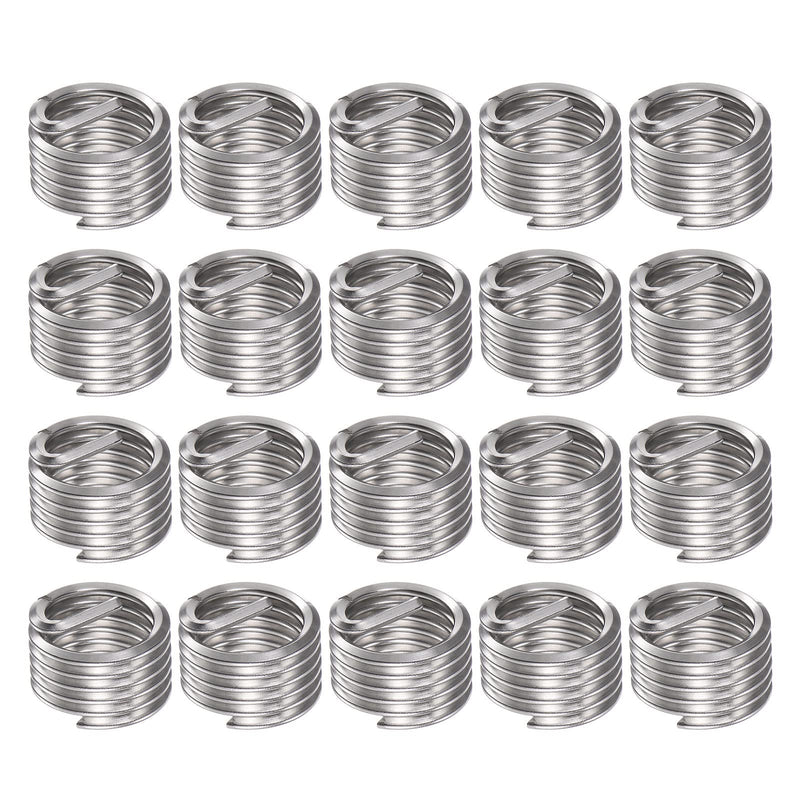 HARFINGTON 20pcs Wire Threaded Inserts 5/8-11 UNC 1D 15.9mm 304 Stainless Steel Helical Coiled Wire Thread Sleeve
