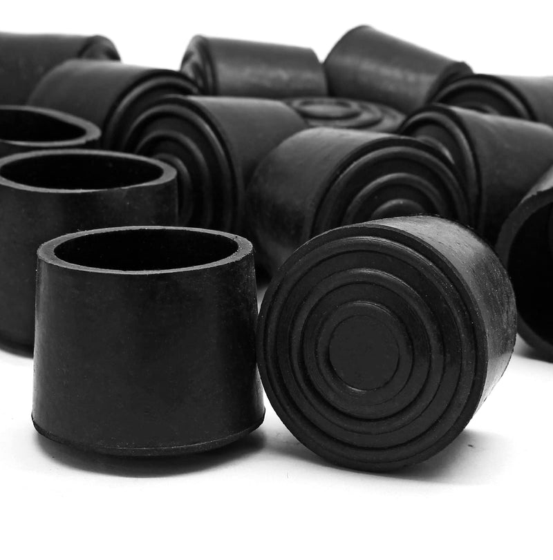 Piutouyar Round PVC Rubber Furniture Covers, 32mm / 1-1/4 Inches Table Chair Leg Tip Protectors, Non-Slip End Cap for Protect Surfaces, Black (16Pcs) 1.26" 16