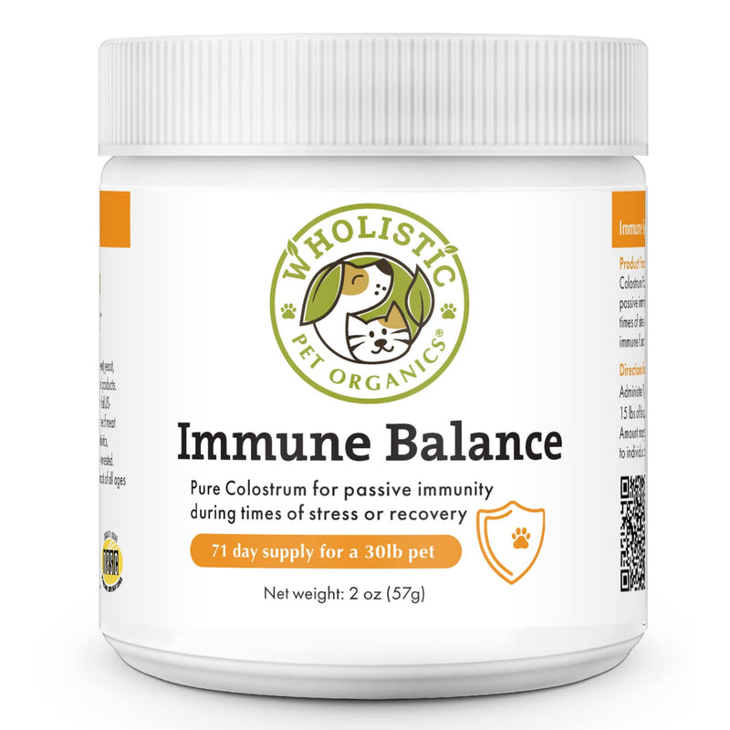Wholistic Pet Organics: Bovine Colostrum Powder for Dogs and Cat Organic Dog Immune Supplement for Allergy and Itch Relief Colostrum for Puppies Allergy Medication for Dogs (2 oz) 2 oz - PawsPlanet Australia