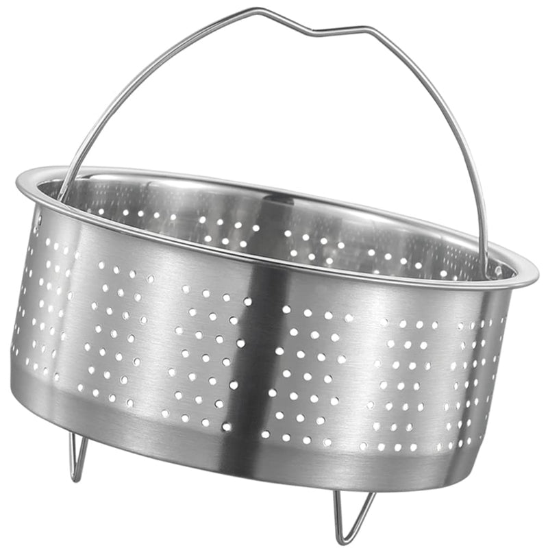 Luxshiny Stainless Steel Steamer Basket 7.79 in Vegetable Food Steamer Basket with Drainable Holes for Rice Dumplings Seafood Vegetables Eggs Potatoes and Corn