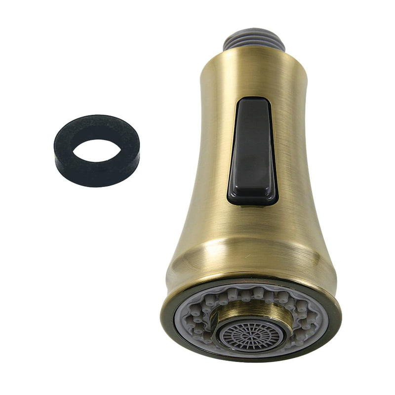 Kingston Brass KDH8813 Gourmet Scape 2-Function Pull-Down Kitchen Faucet Sprayer Head, Antique Brass 2-1/16" showerhead