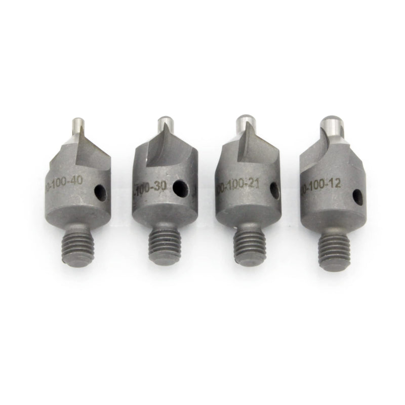 4 Piece 100 Degree Countersink Bit Set, #12, #21, #30, #40 4 Piece 100 Degree Countersink Bit Set, #12, #21, #30, #40