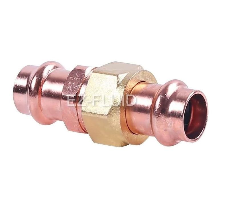EZ-FLUID (1) Heavy Duty 1" Press x Press Union LF Press Pressure Copper Fitting,ProPress Press Copper Fitting Connection,Residential,Commercial Plumbing 1 Inch