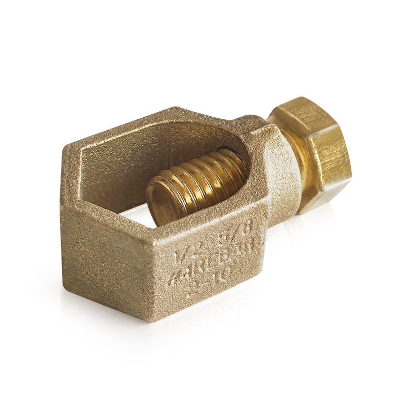 Copper Ground Rod Clamp, Great for 1/2”- 5/8’’ Grounding Rods (2, CP58 (1/2''-5/8'')) Copper Clamp 1/2''-5/8'' 2