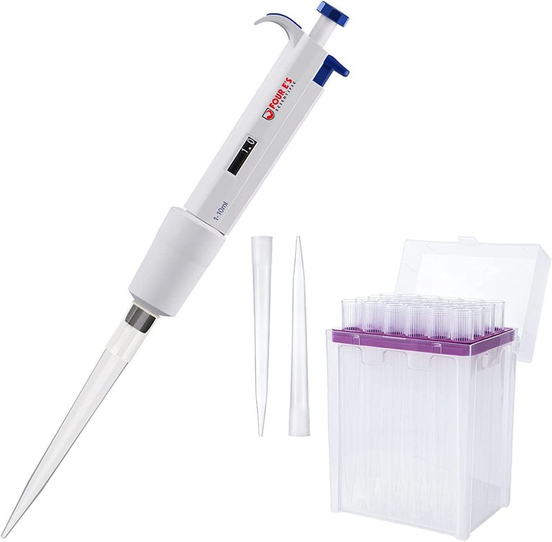 FOUR E'S SCIENTIFIC 1-10ml Pipette with 24pcs 10ml Pipette Tips
