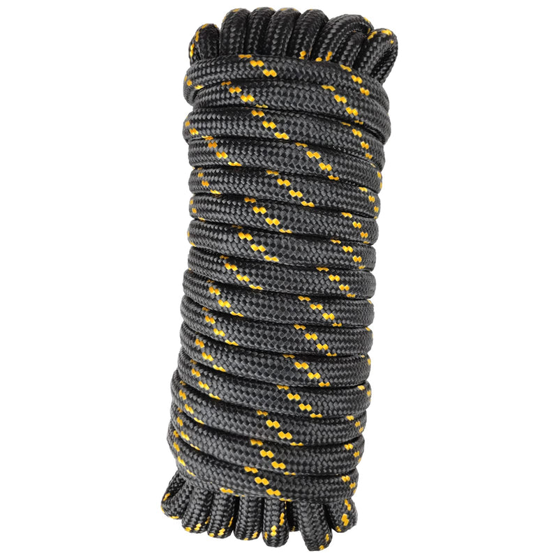 Diamond Braided Polypropylene Rope Nylon Rope Mix Thick Heavy Duty Ropes 1/2 inch 50ft High Strength Rope Perfect for Clothesrope Camping Hiking and Other Outdoor Activities Black 50ft Black 1/2'' 50ft