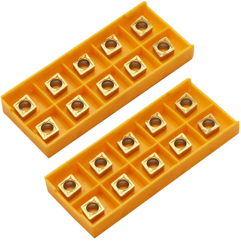 20pcs CCMT09T308 Carbide Milling Indexable Turning Inserts, Carbide Blades CCMT32.52