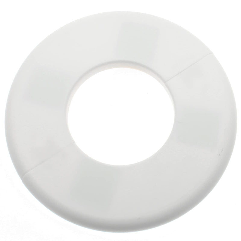 FDXGYH 2 Pcs ID 2.0 Inch ABS Wall Split Flange Self-Adhesive tape Round Escutcheon Plate Cover for Water Pipe Faucet Decoration Accessories [White] W-2.0INCH-2