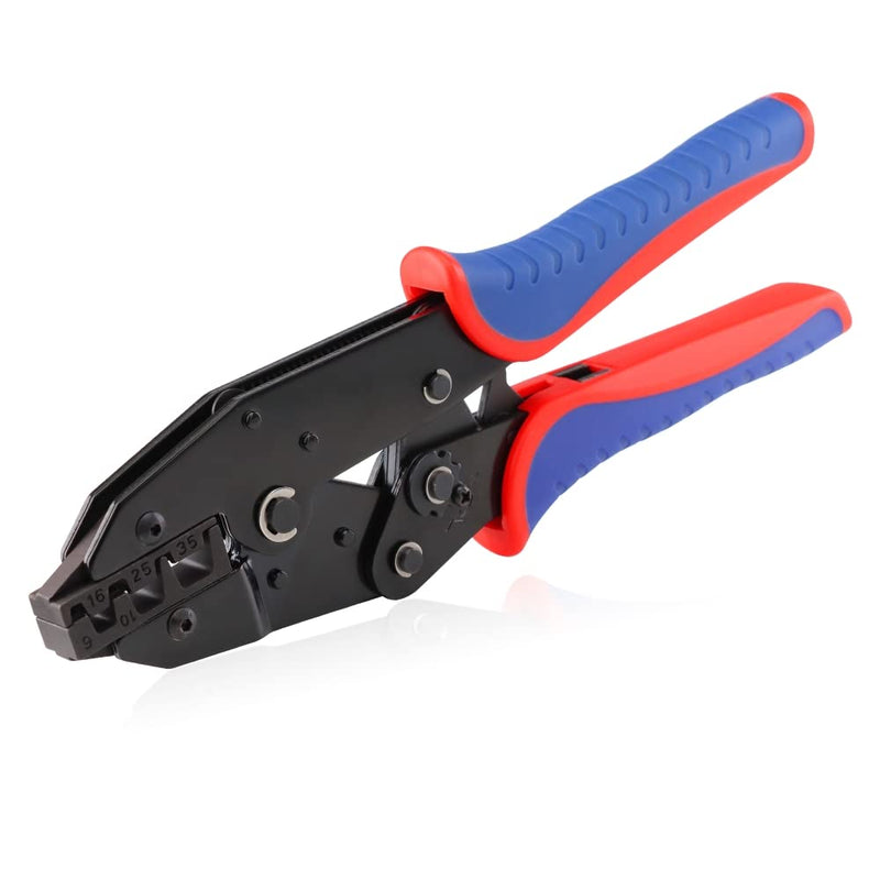 HKS Crimping Tool for Sleeves Ferrule Terminals & Pin Cord End- Ratcheting Wire Crimpers - AWG 10-2 (6-35mm²) - Ratchet Terminal Crimper - Electrical Crimping Tool For Ferrule Terminals (AWG 10-2)