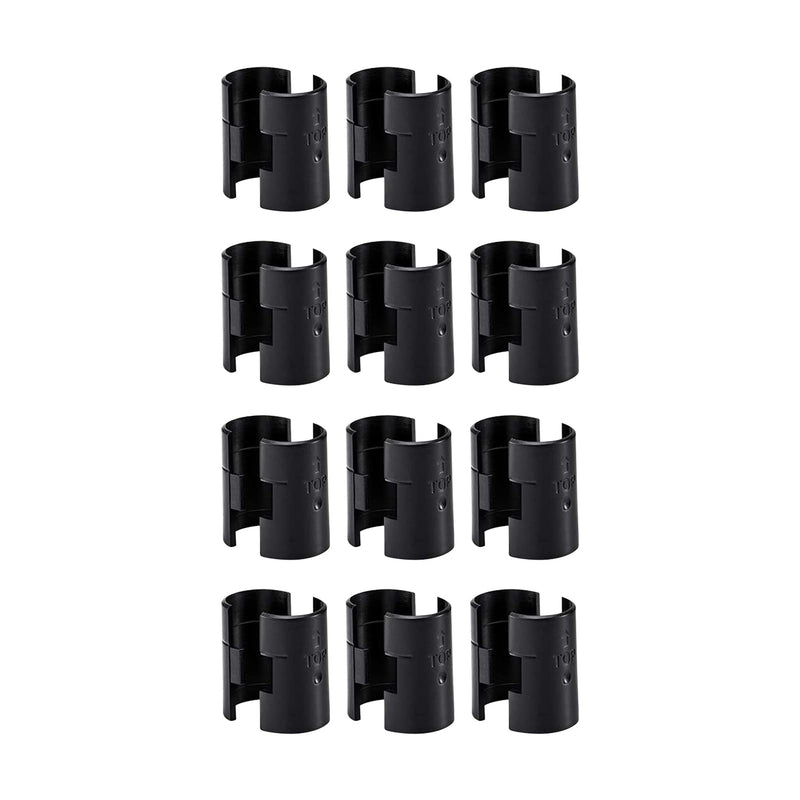 24 Pcs 3/4" Wire Shelving Post Clips, 12 Pairs of Plastic Shelf Locking Clips, Shelving Sleeves Replacements, Wire Shelving Accessories Parts
