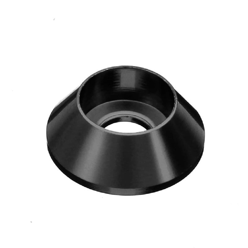 50pcs M3 Cone Cup Washers Anodized Aluminum Alloy Screw Gasket Countersunk Washers (Black) Black