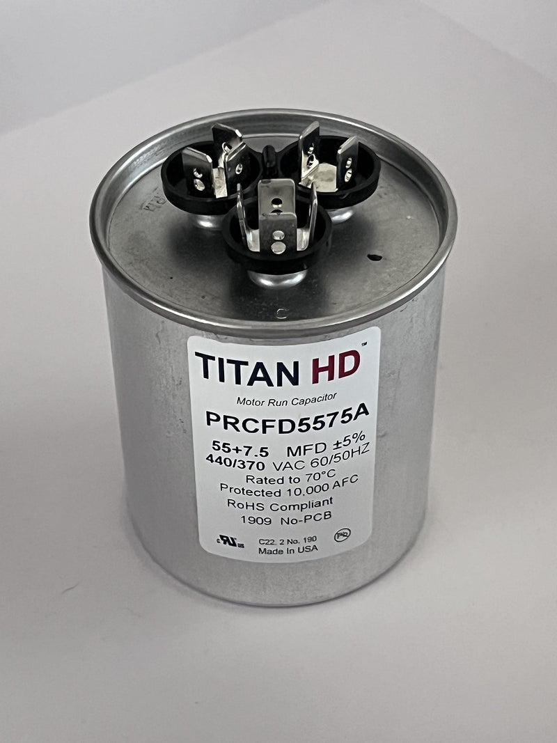 Packard Titan Hd 55+7.5Mfd, 440/370V, Round Prcfd5575A