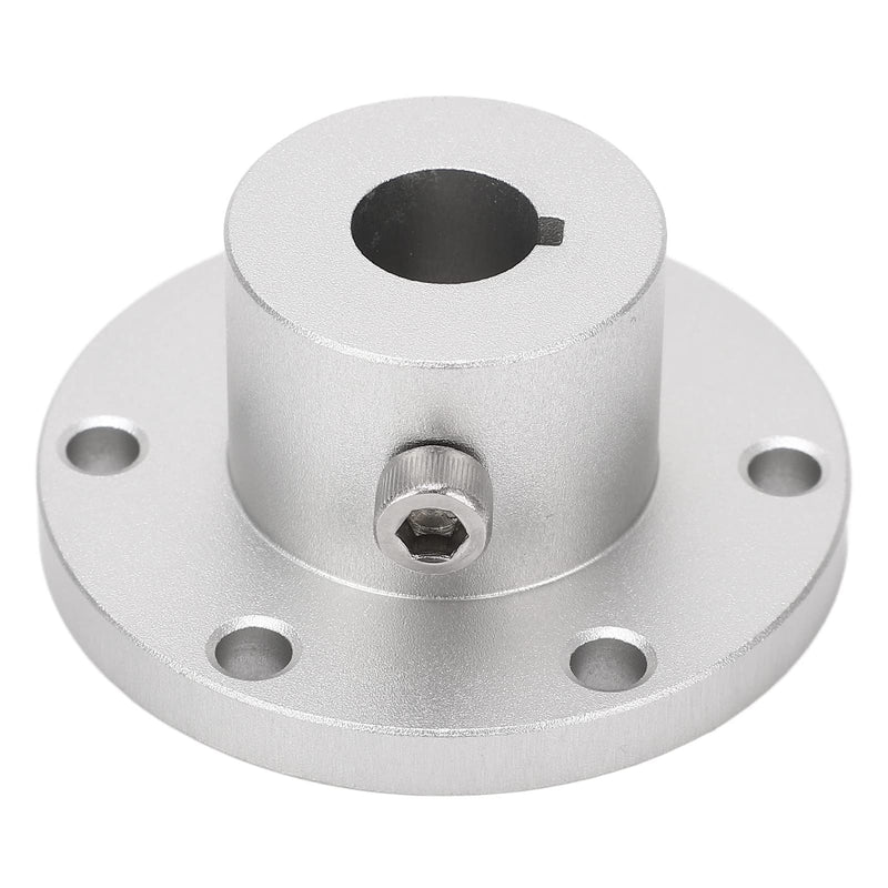 Oumefar 1/2in RC Key Hub Shaft Coupling Aluminum Alloy High Strength Motor Shaft Coupler Silver