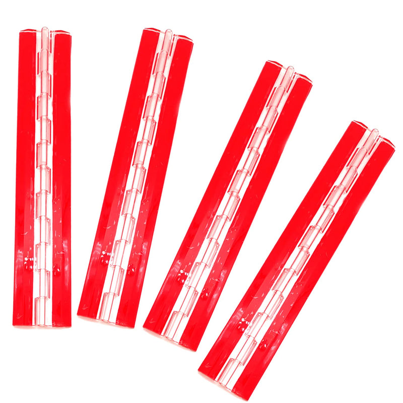 Acrylic Hinge 300mm Continuous Piano Hinge 11.8" Transparent Plastic Acryl-Hinge（Self-Adhesive）, for DIY Box, Aquarium,Golf cart Tray,Display Stand Etc.Adhesive Hinge 4Pcs 4pcs 11.8in