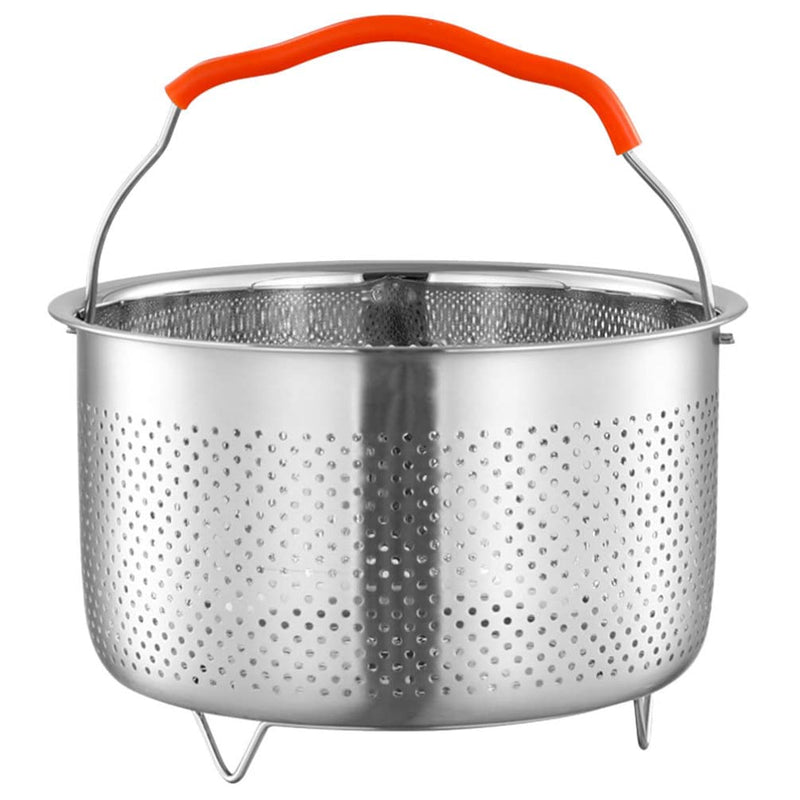 Stainless Steel Steamer Basket 8.50 Inch Steam Basket for Rice Cooker and Pot Steaming Rack for Eggs Fish Seafood Corn Potatoes Buns Home and Restaurant Use 21.6X21.6X11.8CM