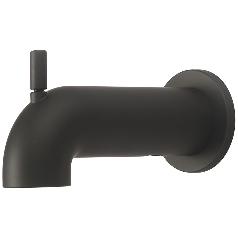 Olympia Faucets OP-640063 Extended Combo Diverter Tub Spout (Matte Black) Matte Black