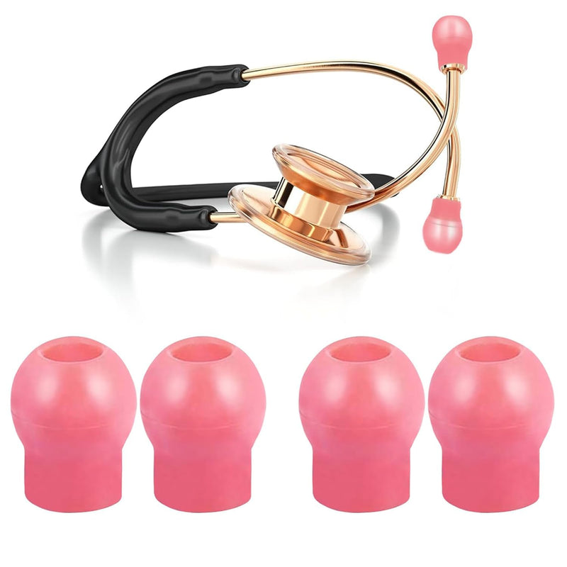MDF Stethoscope Ear Pieces, Unbeatable Comfort Soft-Sealing Stethoscope Ear Tips Replacement Comptible with MDF Stethoscope Spare Parts Earplugs Accessories (Pink) Pink