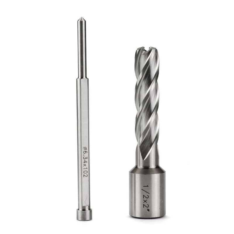 OSCARBIDE 1/2" x 2" HSS Annular Cutter 3/4" Weldon Shank Mag Drill Bit | 2 Flat | 1/2"Cutting Diameter | 2"Cutting Depth | Burr-Free Holes | Rapid Chip Removal | 10x Faster Than Twist Drills