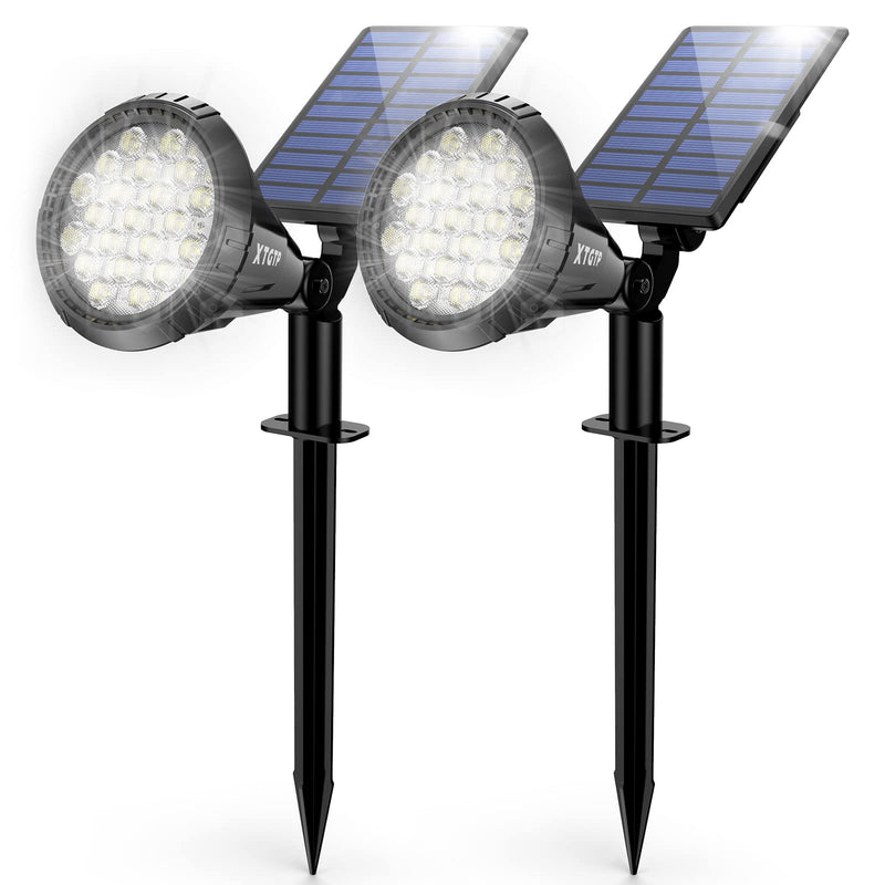 Solar Spot Lights Outdoor, 21 LEDs Solar Outdoor Lights Auto On/Off with 3 Modes, IP67 Waterproof Solar Yard Spotlight Landscape Lighting Garden Wall Lights, 2-in-1 Solar Powered Lights, 2Pack 2 Pack Cool White - NewNest Australia