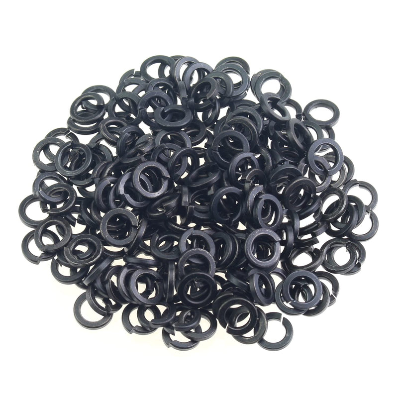 100 Pieces 8.8 Grade Alloy Steel M6 Split Lock Washers, Spring Lock Washers for Screws Bolts, Black M6 (100 PCS)