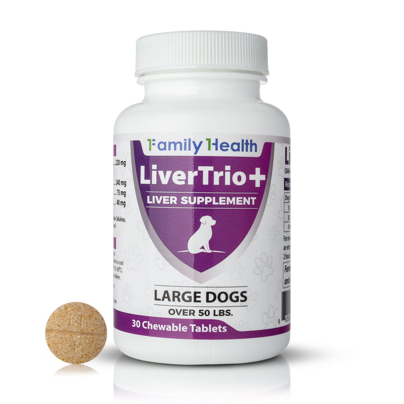 Comprehensive Liver Support Supplement for Large Dogs. Flavorful Chewable Tablets Combining Same, SPC, Silybin A+B, + Glutathione 30Ct (Large) Large (Dogs) - PawsPlanet Australia