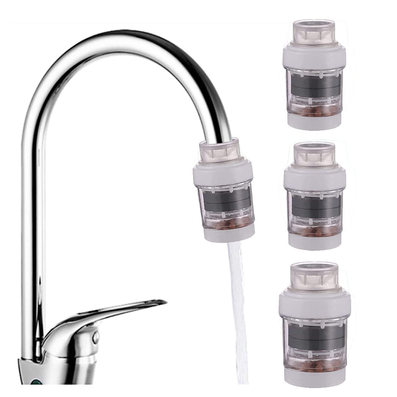 3 Pack Water Filter for Sink, Magnet Faucet Filter, Kitchen Faucet Water Filter, Activated Carbon Water Purification Filter, Faucet Mount Filters Suitable for Standard Faucet 3 Packs