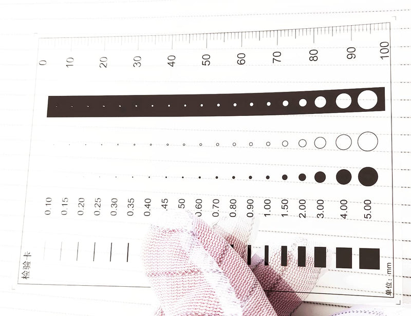 Flaw SEC Size Estimation Chart Dirt Test Gauge for Dot and Line Defects Measuring (1) 1