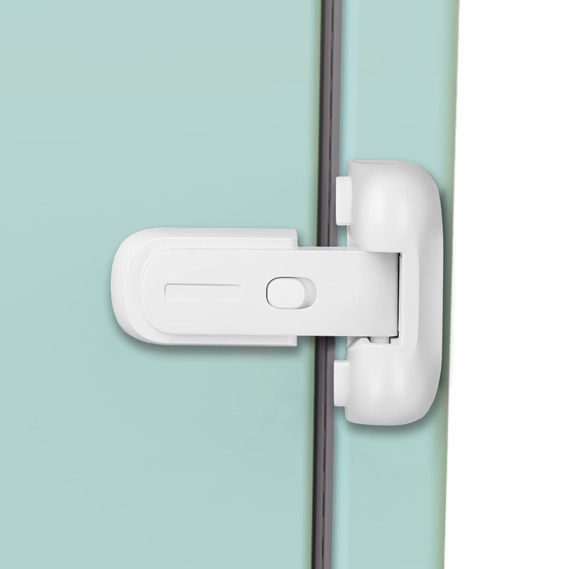 Qinzcp 1 Pack Updated Baby Safety Proof Fridge Latch Lock to Keep Door Closed,Child Proof Refrigerator/Fridge/Freezer Door Lock for Toddlers and Kids,no Tools Need or Drill (White) White-1pcs - NewNest Australia