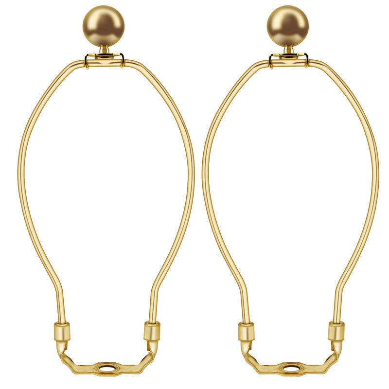 Lamp Harp, Detachable Lamp Shade Harp Holder, Used for Floor Lamps and Table Lamps, Wall Lamps, Etc, 2sets of Heavy-Duty Lampshade Holders, Chandelier, Gold (6 Inch) 6 Inch