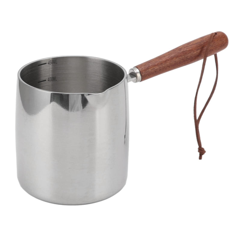 450ML Stainless Steel Warmer Turkish Coffee Pot Pan Pot for Heating Making Syrup Melting Cheese Caramel and Chocolate