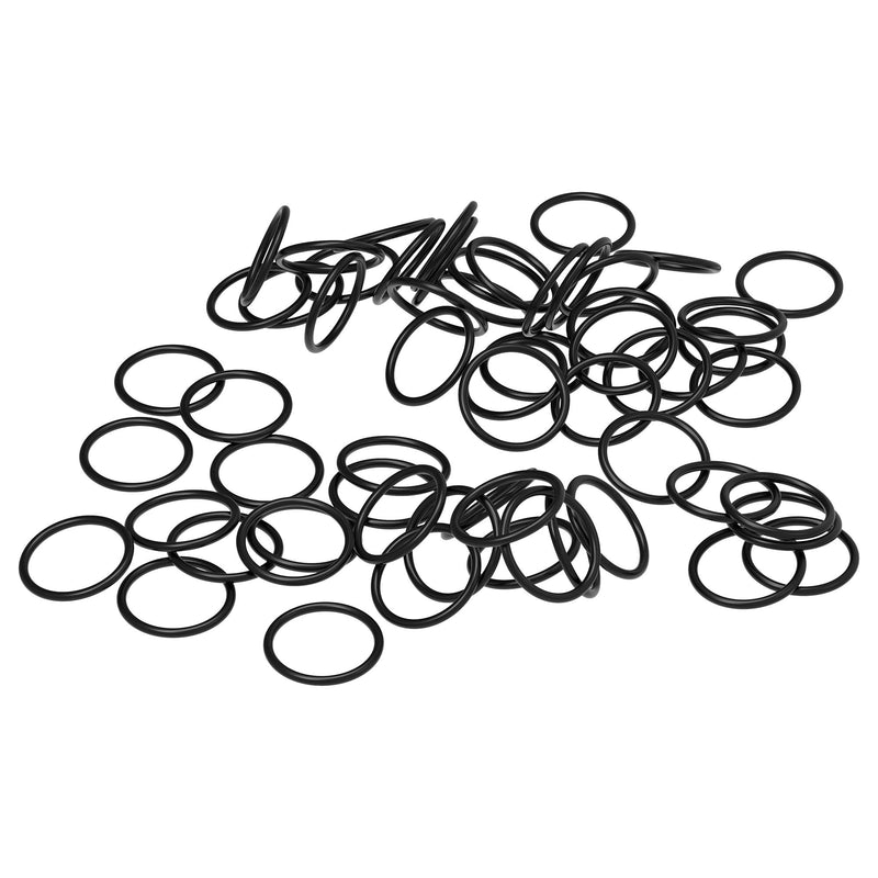 50 PCS Nitrile Rubber O Ring 10mm OD 8mm ID 1mm Width, Metric Buna-N NBR Sealing Gasket Plumbing, Gas, Automotive and Faucet Repair, Resist Oil and Heat O-Rings, Black 10x8x1mm