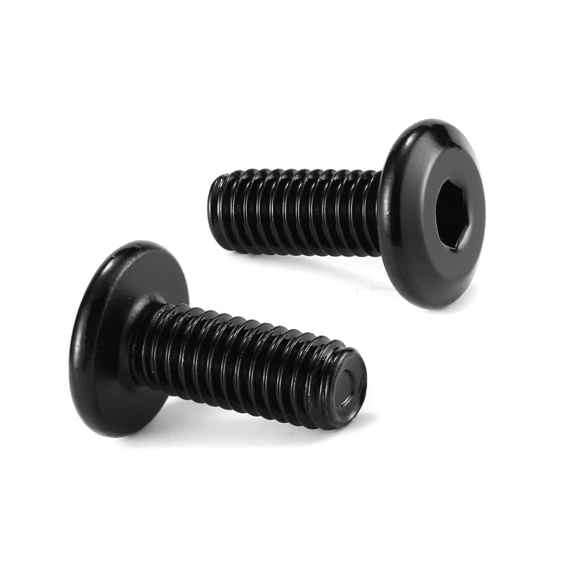 M6 x 15mm 20Pcs Flat Head Hex Socket Cap Screws Bolts, 304 Stainless Steel 18-8, Full Thread, Black Oxide by SG TZH (with Hex Spanner) 20 M6 x 15mm