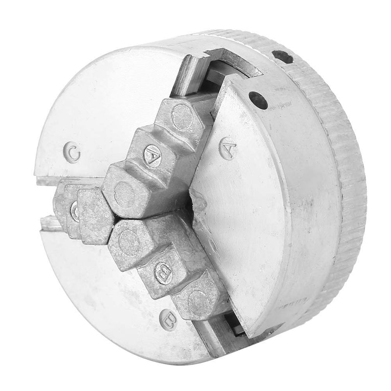 Mandrin M12X1 3 Jaw Chuck for Wood Lathe,1 X 8Tpi Wood Lathe Chuck,Mini Lathe 3 Jaw Chuck,M14 Lathe Chuck,Mini Lathe Tools Z011 Zinc Alloy 3?Jaw Chuck Clamp Accessory for Mini Metal Lathe