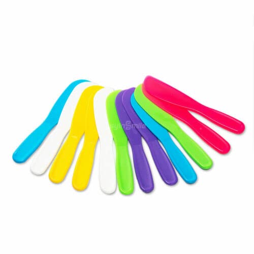 Dental Straight Spatula Mixing Spatula Disposable Alginate Spatula Plaster Spatula Multicolor 10pcs