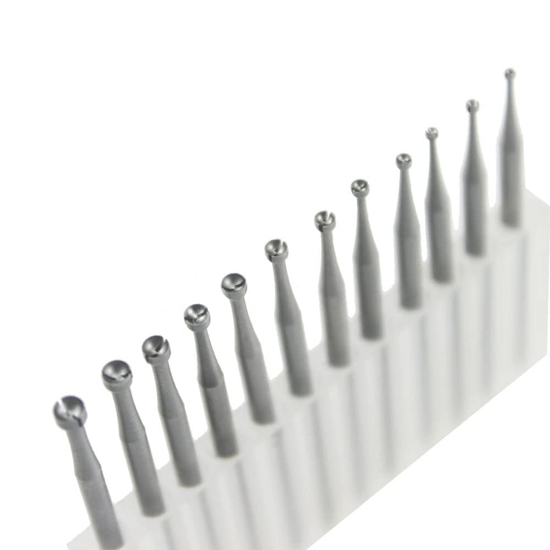 12 Pcs Open Mouth Cup Burr - 3/32'' Shank Open Mouth Cup Shape Wire Rounder Bits Jewelry Setting Lapidary Making Bits (008-025)