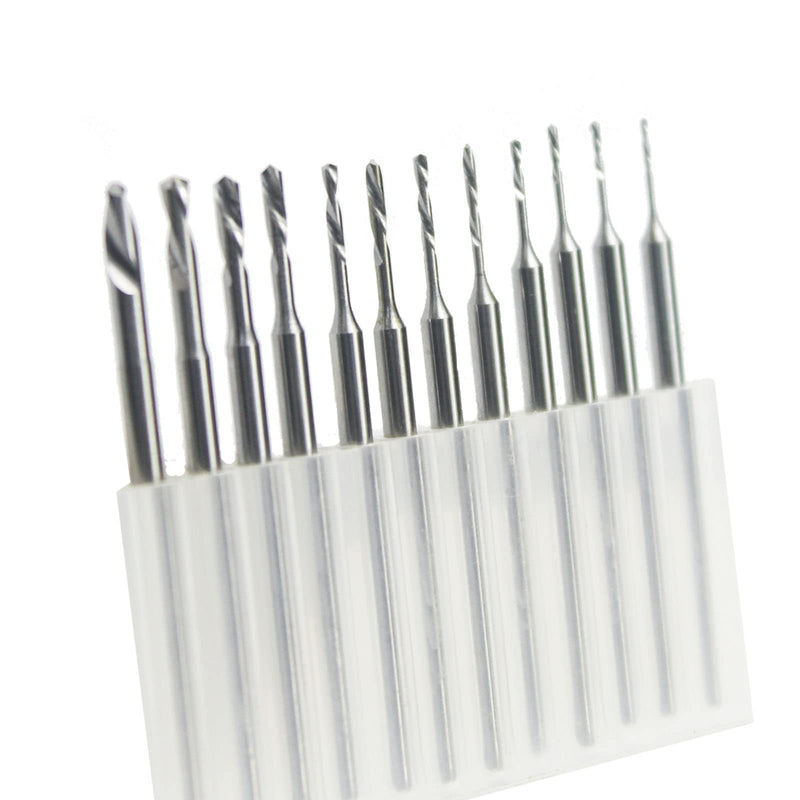 12 Pcs Drilling Burr - 3/32'' Shank Twist Drills Bits Jewelry Bead Reamer Drilling Tools for Lapidary Making (005-023)