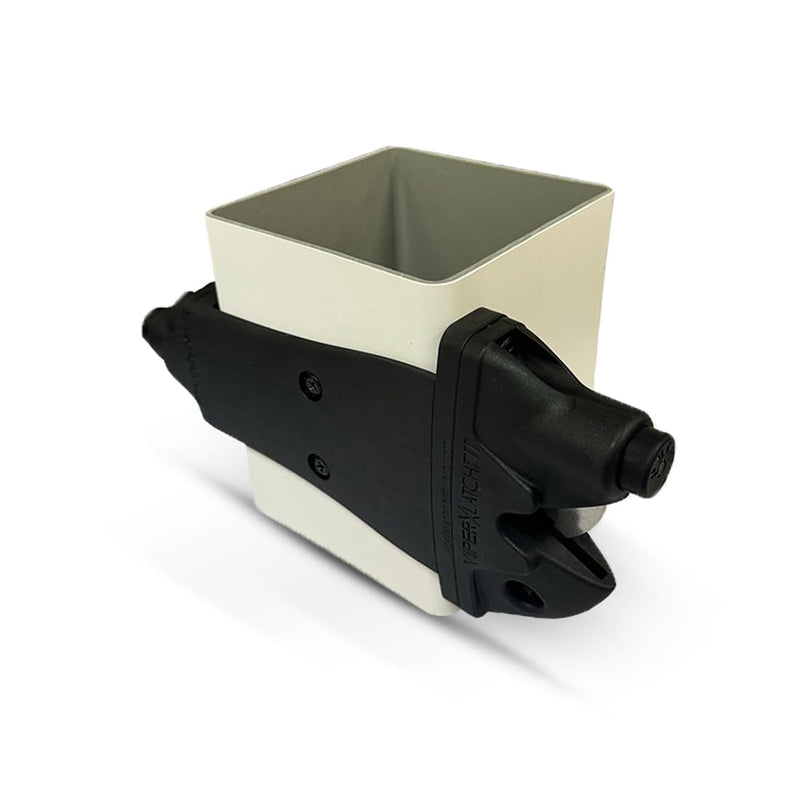 Safetech Hardware ViperX5-5 Two-Sided Gate Latch | Wrap Around Design - No Post Drilling | Padlock Lockable | Left & Right Reversible | Double Gate Access w/Push Button | 5” Vinyl/PVC Gate - Black 5" Post