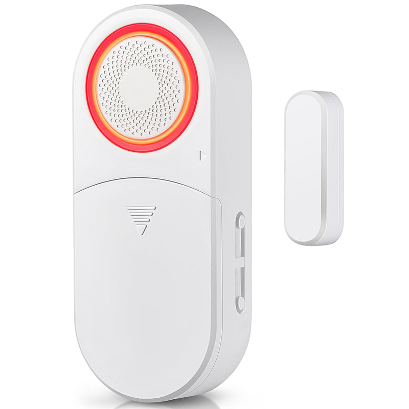 Freezer Door Alarm with Delay When Left Open, Door Chime Window Open Alarm Close Doors Reminder Loud 120 dB for Home, Store, Office, School White