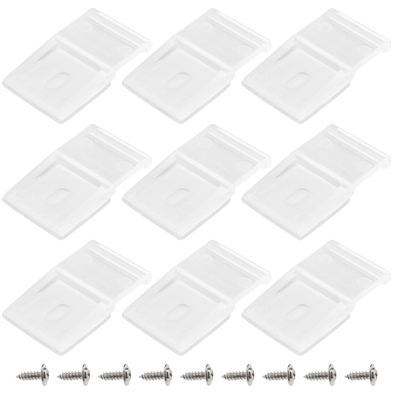 The Lord of the Tools 50Pcs Clear Light Strip Clip with Screws Self Adhesive Light Strip Mounting Clips Led Light Fasteners Mounting Holder for Cabinets Outdoor Office Car Plastic