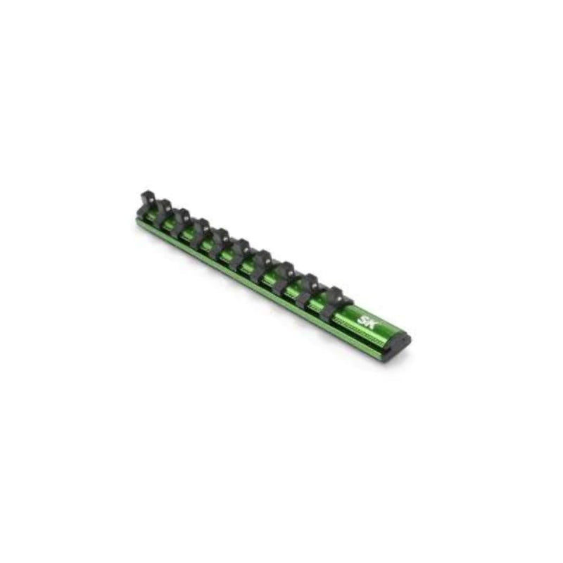 SK Tools USA3/8" Drive, 10 Clips, 12" Long, Magnetic Socket Rail | M3810