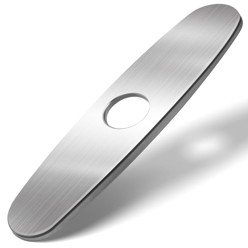Kitchen Sink Faucet Hole Cover, Deck Plate Escutcheon for Kitchen Faucet- 10 IN Sink Hole Cover, Plumbing Cover Plates, 10" Deck Plate for Pull Down Faucet: 304 Stainless Steel(Brushed Nickel) Brushed Nickel