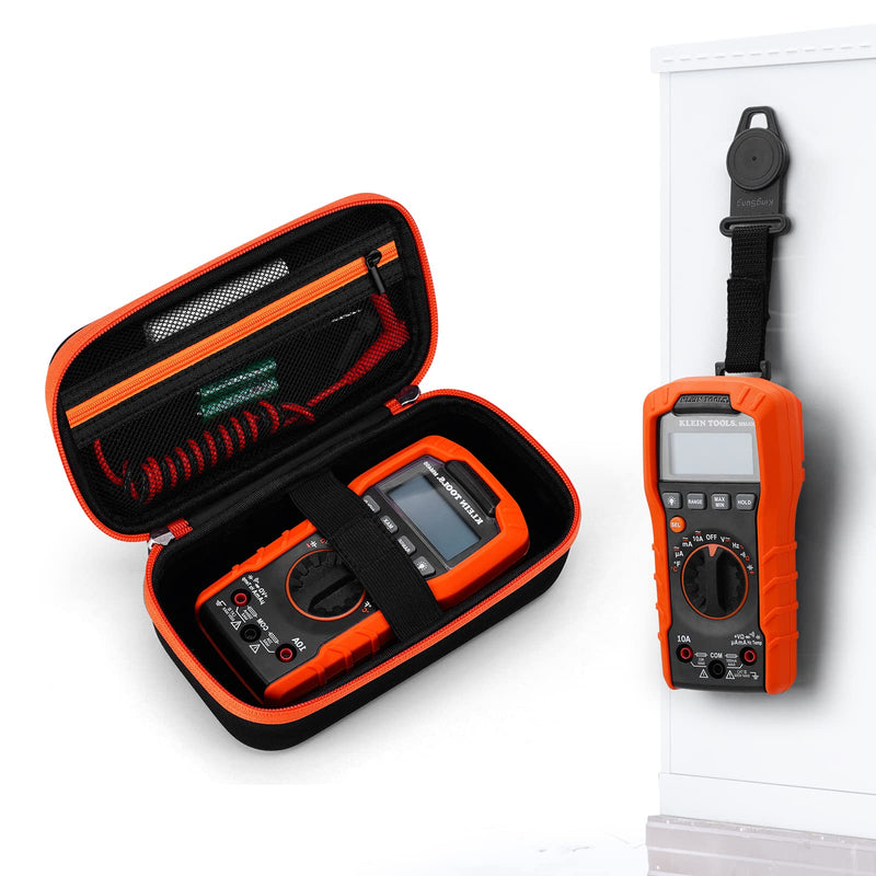 Hard Caser Bundle with Magnetic Hanger Strap Replacement for Klein Tools MM400/MM325/MM300/MM200/ET140/MM720 Digital Multimeter by KingSung
