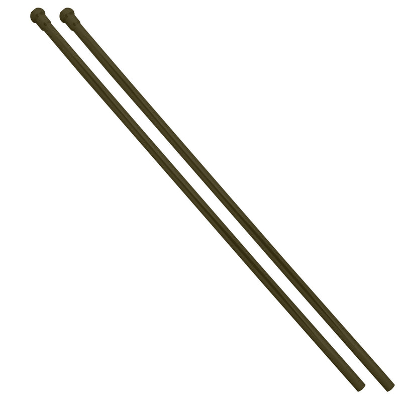 Westbrass A120-2-62 3/8" x 20" Bullnose Faucet Supply Riser Line, Matte Black (2-Pack) 2 Pack