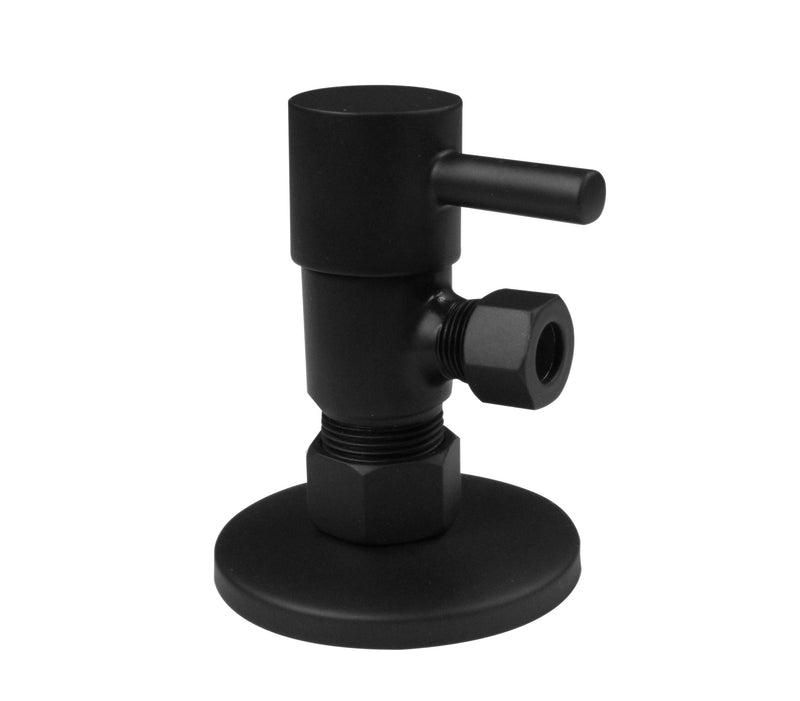 Westbrass A105QR-62 Round Lever 1/4-Turn Angle Stop 1/2" Copper x 3/8" Compression, 1-Pack, Matte Black 1 Pack - NewNest Australia