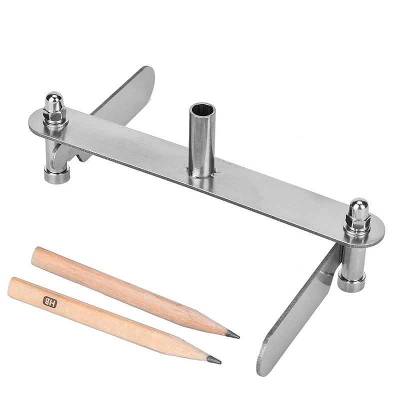Center Finder, Stainless Steel Marking Positioning Gauge & Centering Tool, Dual Function Scriber and Offset Marker, for Woodworking and Wood Center Finding 40-100MM