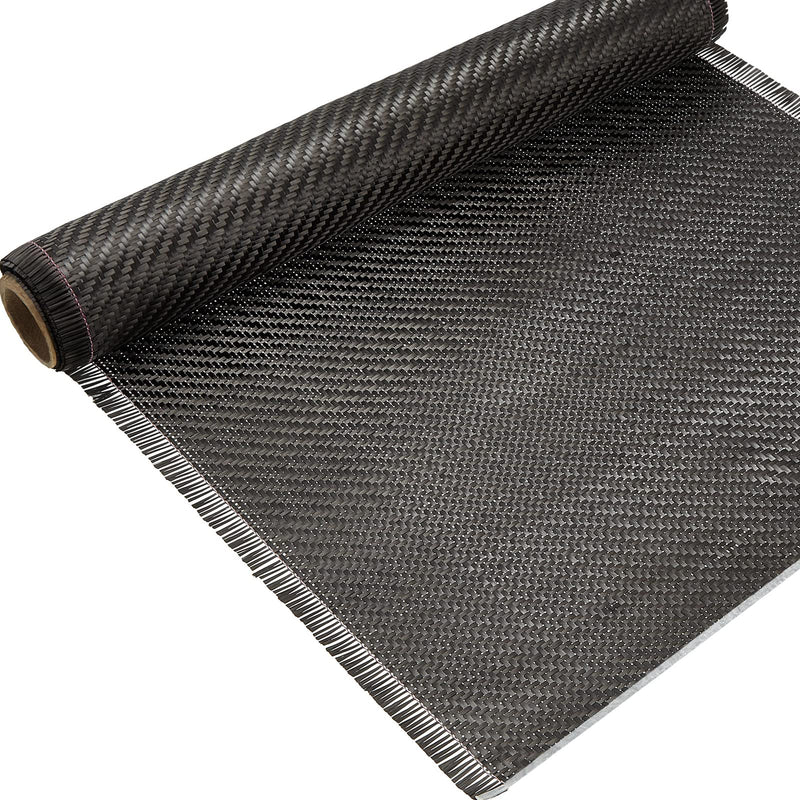 Tudomro 10ft x 12" Carbon Fiber Fabric Black Carbon Fiber Sheet Pure Cloth 2 x 2 Twill Weave-3k/220g for Cars Structural Reinforcement on Concrete Wall Basement Boat Repair(1 Roll) 1 10ft x 12"