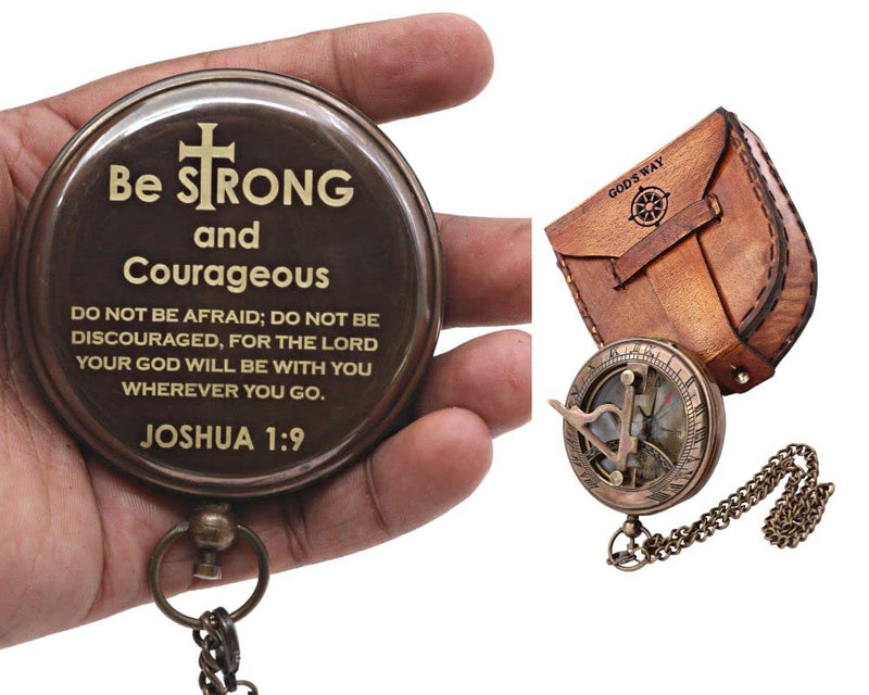 Baptisam Compass, First Holy Comunion Compass, Compass for Baptized, Christening Gift, Religeous Gift, Graduation Gift Joshua 1:9 - NewNest Australia