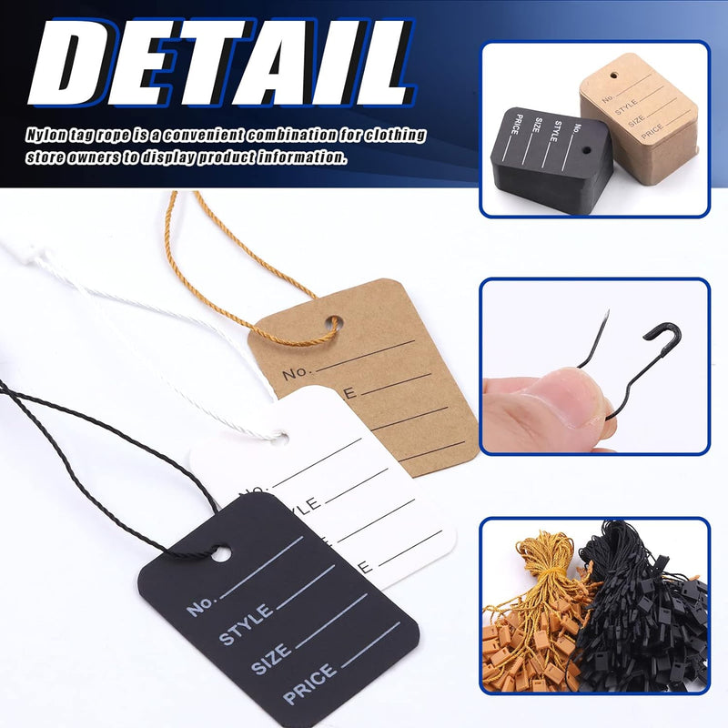 1700Pcs Price Tags with Hang Tag Strings and Snap Lock Pins Loop - NewNest Australia
