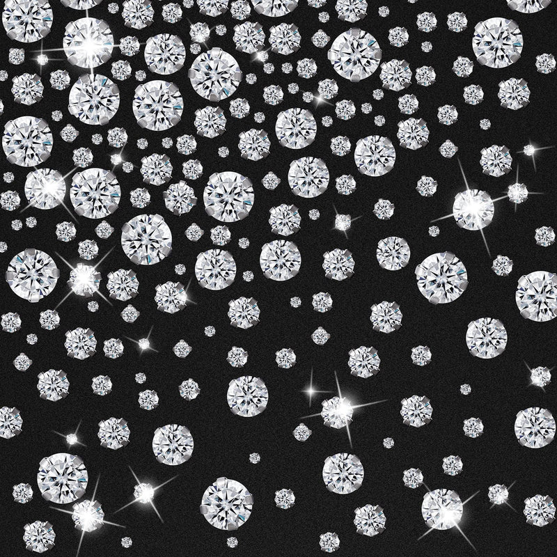 420 PCS Sew On Rhinestones, PAGOW Sewing Rhinestones with Silver Claw, Embellishments for Wedding Dress, Bags, Shoes (10mm, 8mm, 7mm, 5mm, 4.5mm, 3.5mm and 3mm Diameter) Crystal/Silver - 420 PCS